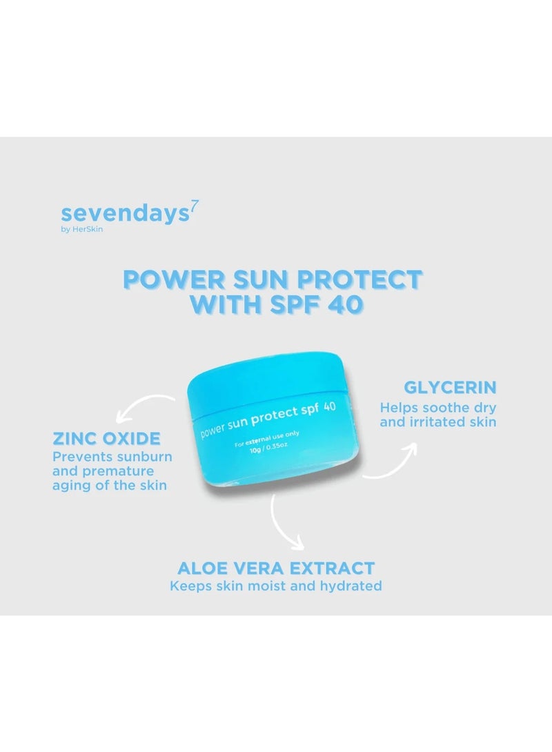 Her Skin Sevendays7 Skin Care Beauty Set for Women, Power Exfoliating Facial Care Kit with 2 Pcs Facial Soap, Toner, Night Cream and Sunscreen, Complete Daily Cleansing and Skin Care Routine - Image 4