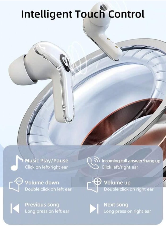 Generic Ultrapods pro Earbuds With Charging Case And Cool Ambient Light, Tws In-Ear Silicone,Mini Portable True Wireless Earbuds Compatible With All Smartphones  - Image 2