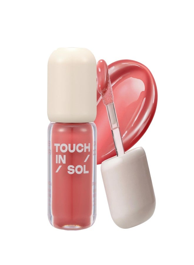 Touch in Sol Glassy Color Lip - Hydrating Lip Oil Gloss, Moisturizing Stain, Non-Sticky Shine, Buildable Color, Lightweight Comfortable Wear, Korean Makeup (Love Day (Soft Coral)) - Image 1