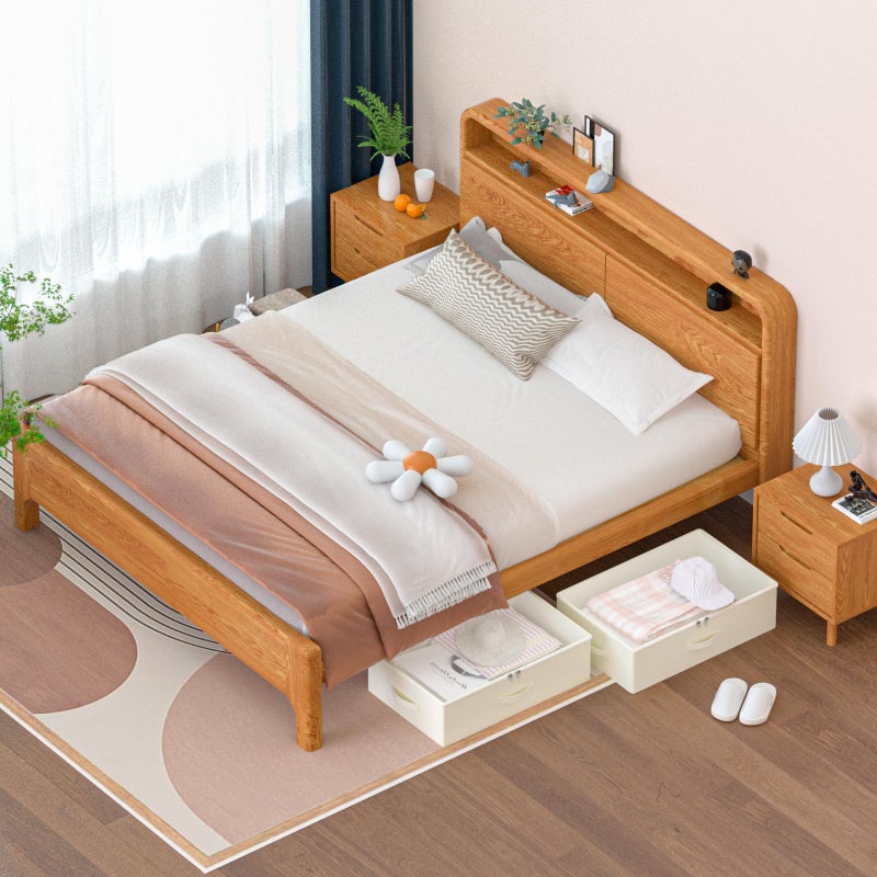 EE-RoomWorld Under Bed Storage with Wheels, No Assemble Required 10 inches height Under Bed Storage bins,Large capacity Rolling Underbed Shoe Storage containersï¼Œdorm underbed storage drawers - Image 5