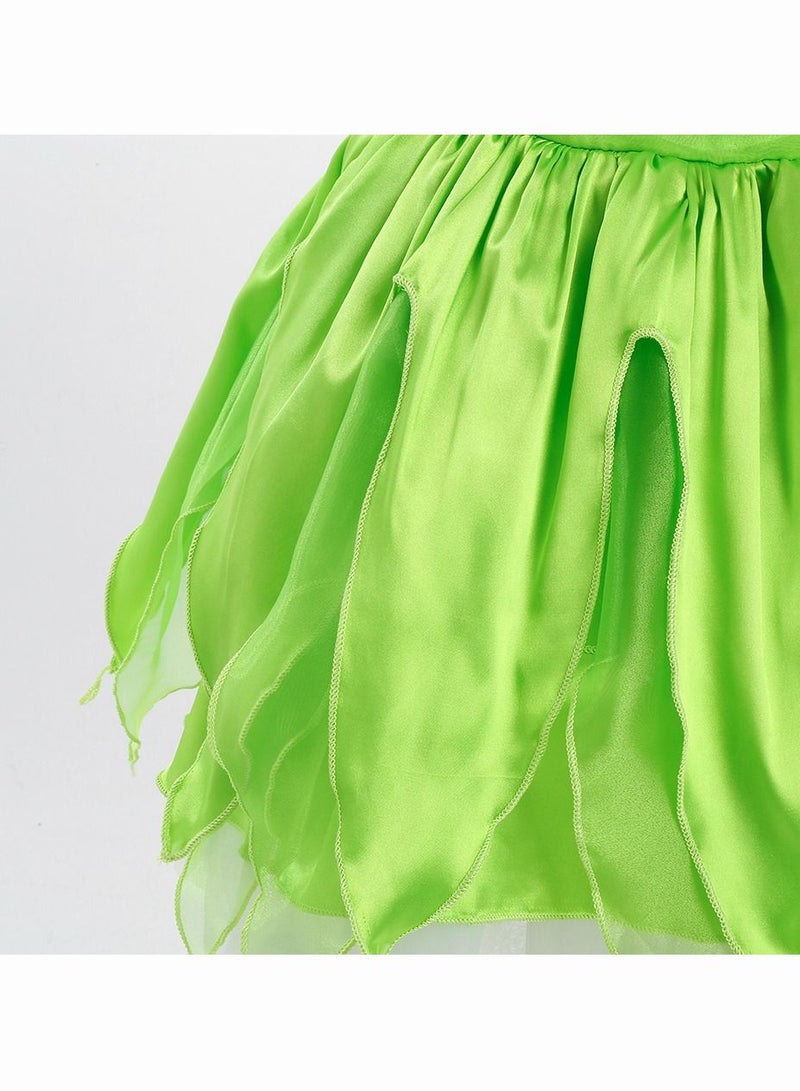 Three Piece Set Princess Skirt Fairy Costume for Girls Fancy Birthday Party Outfit Fairy Dress with Wings  - Image 4
