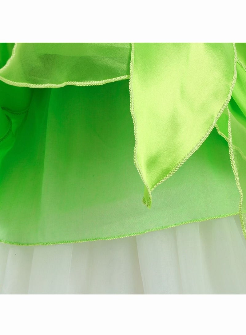 Three Piece Set Princess Skirt Fairy Costume for Girls Fancy Birthday Party Outfit Fairy Dress with Wings  - Image 5