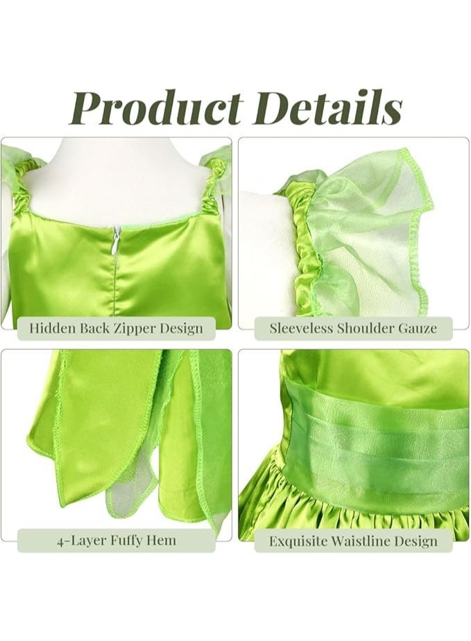 Three Piece Set Princess Skirt Fairy Cosplay Hallowee Costume for Girls Fancy Birthday Party Outfit Fairy Dress with Wings - Image 5