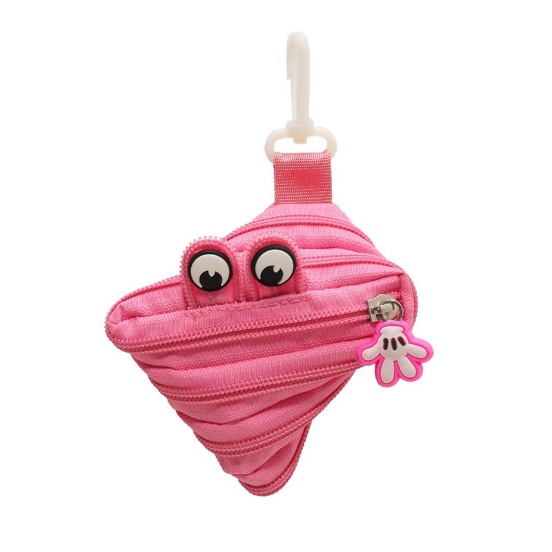 Quirky Monster Zipper Keychain Mini Cute Charm Holder - Image 1