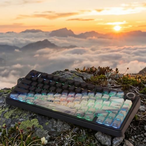 JOMKIZ Earth from Space Keycap Set - 131 Keys Side Print Shine Through Keycaps, Cherry Profile PBT Keycaps, Dye-Sublimated Space Theme for Mechanical Keyboards - Image 5