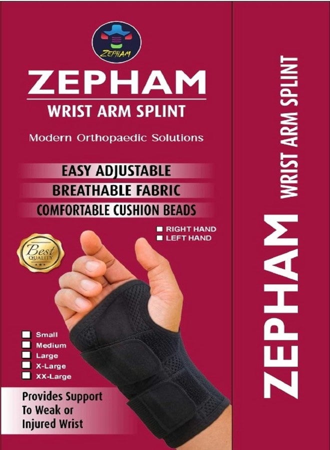 Zepham Wrist Support For Pain Relief Carpal Tunnel Splint Right-Hand Thumb Support For Men And Women Tunnel Syndrome Wrist Thumb Brace (Right Hand) Black_Medium. - Image 1