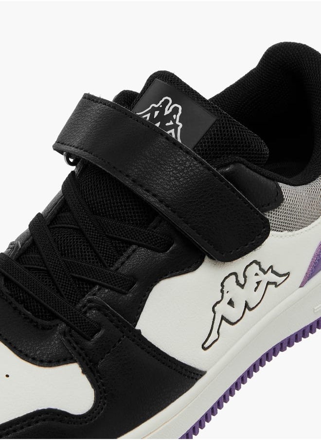 Kappa Boys' Colourblock Sneakers with Hook and Loop Closure  - Image 4
