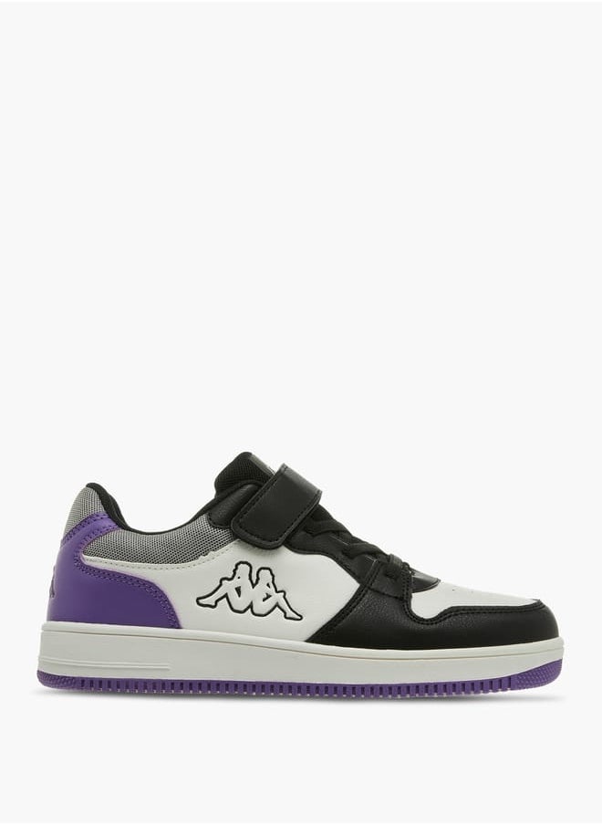 Kappa Boys' Colourblock Sneakers with Hook and Loop Closure  - Image 3