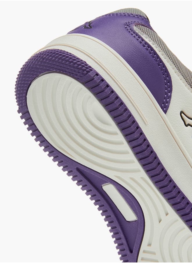 Kappa Boys' Colourblock Sneakers with Hook and Loop Closure  - Image 5
