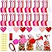 Glenmal 193 Valentines Day Plastic Shovels Toys with 48 Candy Bags 48 I Dig You Clear Stickers 48 Heart Gift Tags 1 Roll of Ribbon for Valentines Day Exchange Prizes Gifts Party Favors - Image 2