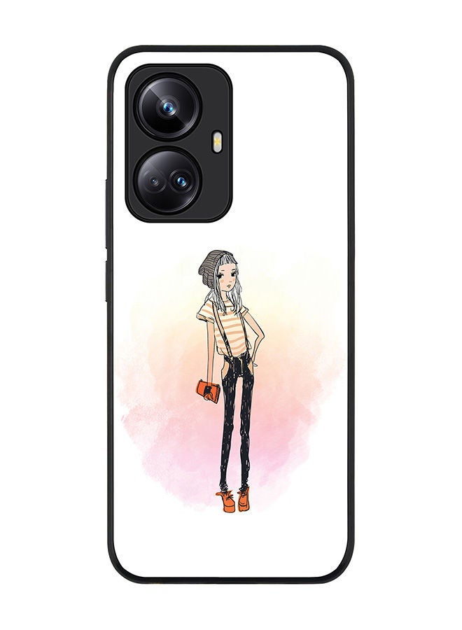 Stylizedd Rugged Black edge case for Realme 10 Pro Plus 5G Slim fit Soft Case Flexible Rubber Edges Anti Drop TPU Gel Thin Cover -  Hipster Chic - Image 1