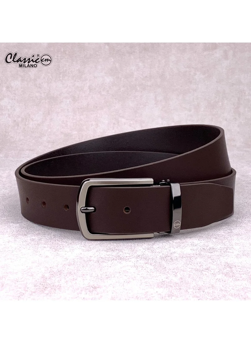 Classic Milano Classic Milano Genuine Leather Belt for Men – Black Formal Men's Belt – Men Belts for Office & Business Wear – Mens Belt Leather with Gift Box