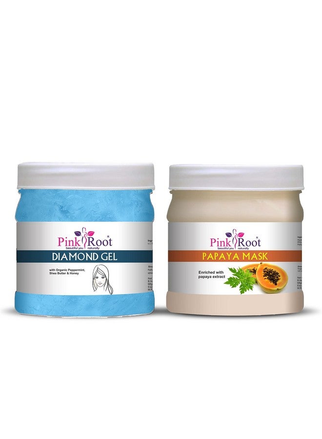 Pink Root Diamond Gel 500gm with Papaya Mask 500gm - Image 1