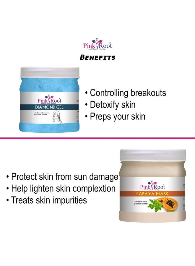 Pink Root Diamond Gel 500gm with Papaya Mask 500gm - Image 5