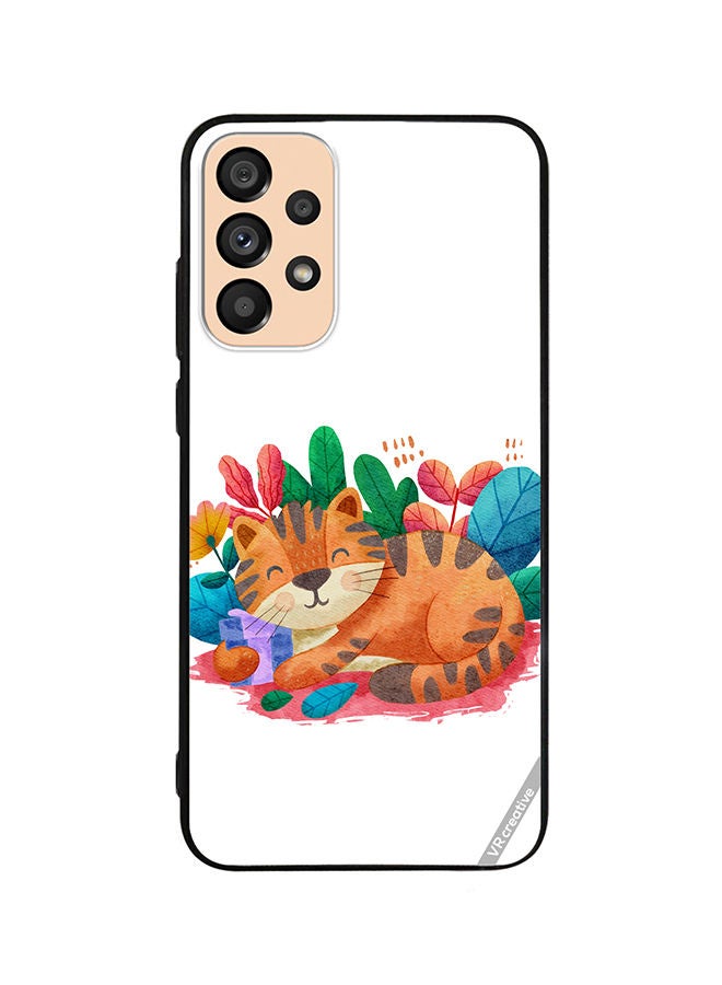 VR CREATIVE Protective Case Cover For Samsung Galaxy A33 5G Sleepy Cat Design Multicolour - Image 1