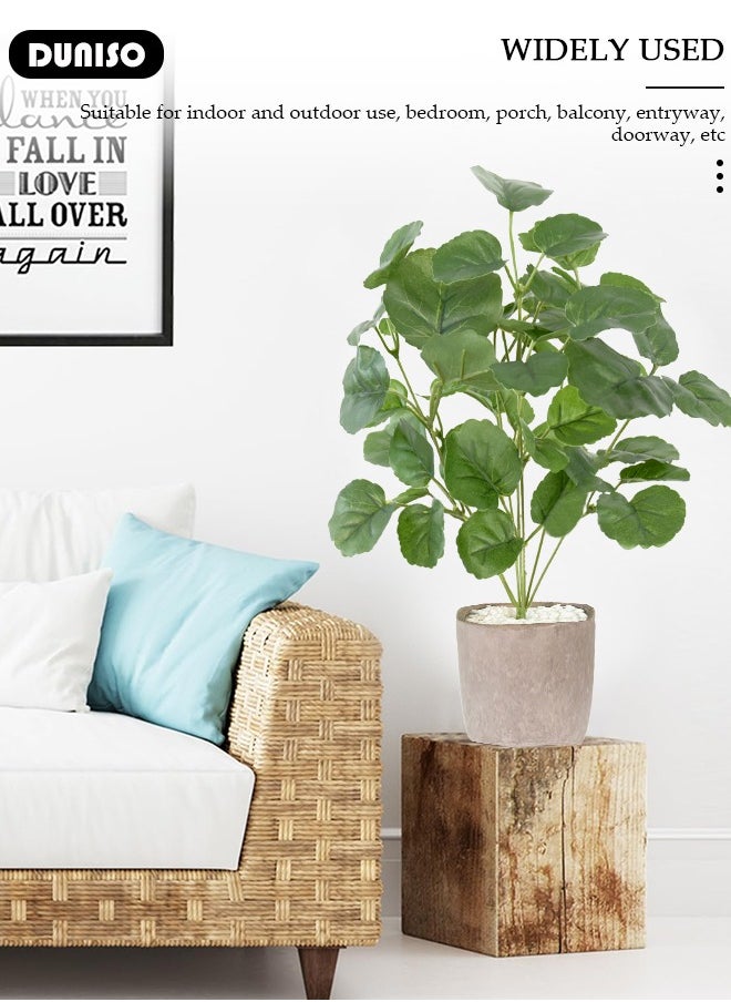 DUNISO Artificial Tree, Artificial Plant Potted with Lifelike Leaves,Perfect lifelike Plant for Home Decor and Office Decor Indoor and Outdoor,Garden and Modern Decor Housewarming gift,Without Flowerpot  - Image 2