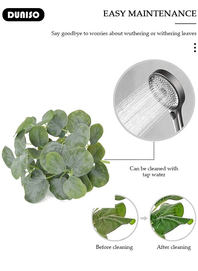 DUNISO Artificial Tree, Artificial Plant Potted with Lifelike Leaves,Perfect lifelike Plant for Home Decor and Office Decor Indoor and Outdoor,Garden and Modern Decor Housewarming gift,Without Flowerpot  - Image 3