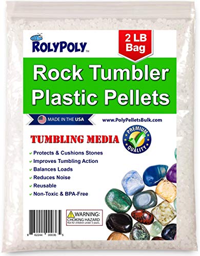 Roly Poly Plastic Pellets Rock Tumbling Media (2 LBS) for Rock Tumbler, Stone Tumbler, Rock Polisher, Filler Beads - Image 1