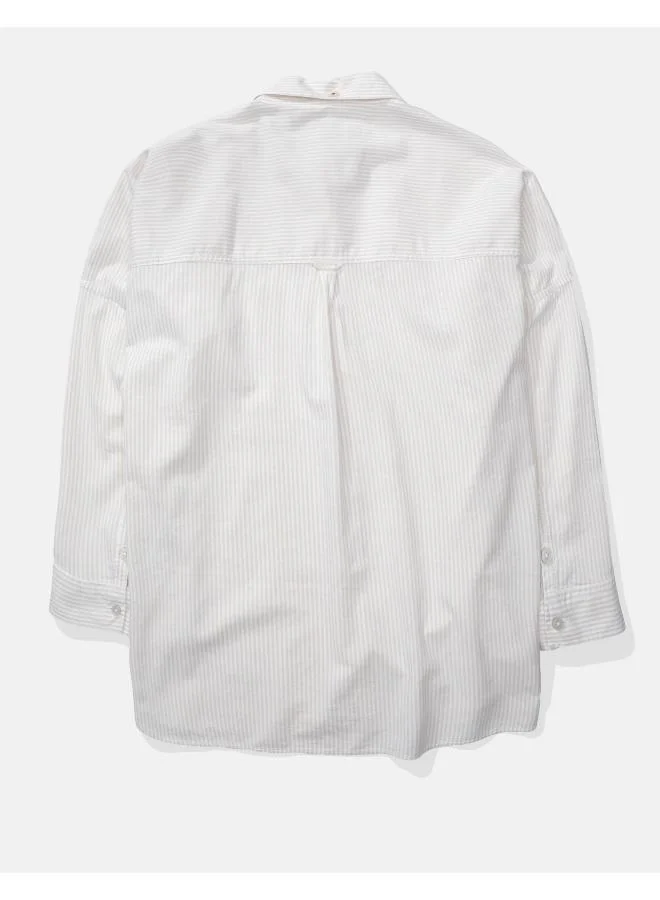 امريكان ايجل AE Oversized Oxford Button-Up Shirt