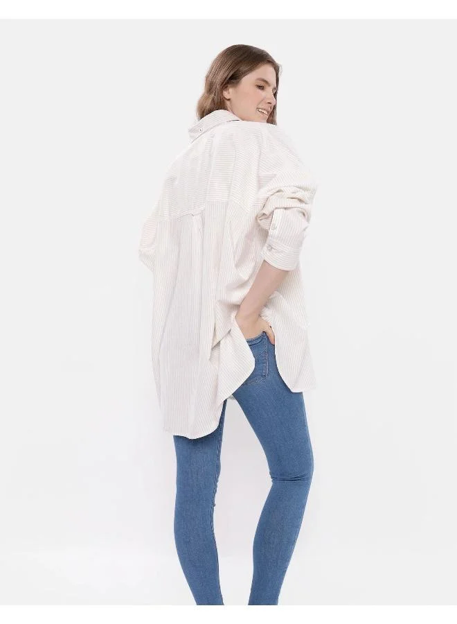 امريكان ايجل AE Oversized Oxford Button-Up Shirt