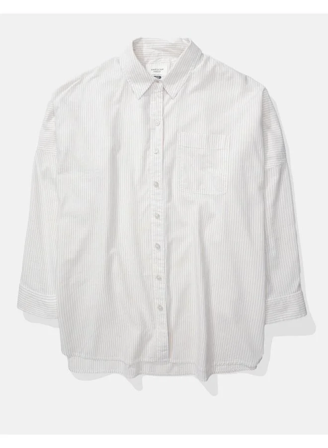 امريكان ايجل AE Oversized Oxford Button-Up Shirt