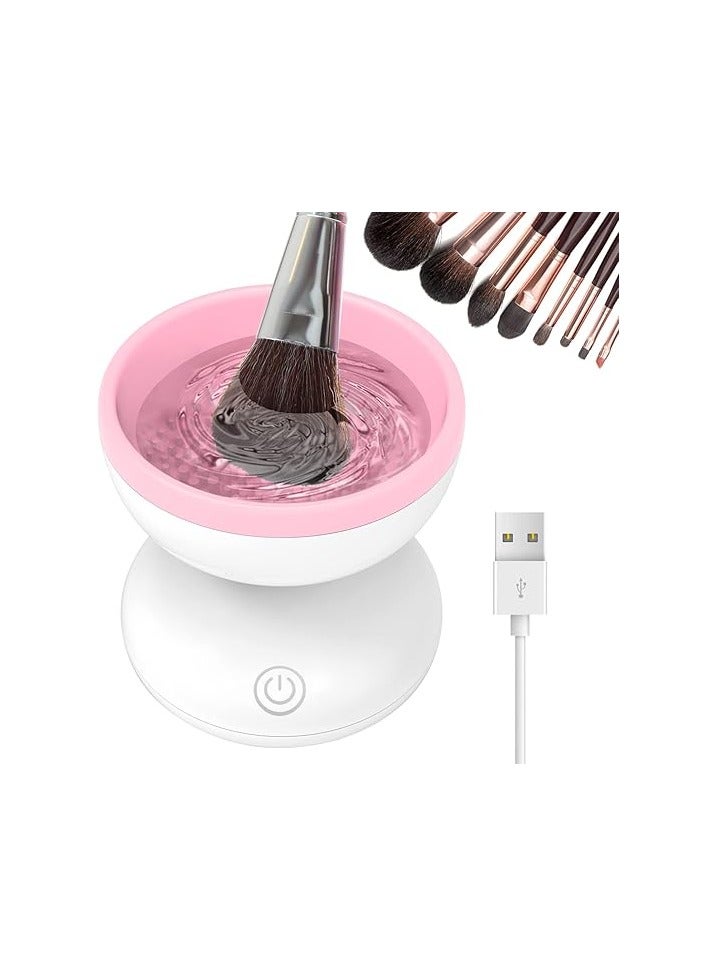 Electric Make-up Brush Cleaner – Automatic USB Charging Brush Cleaner with Silicone Holder - Image 1
