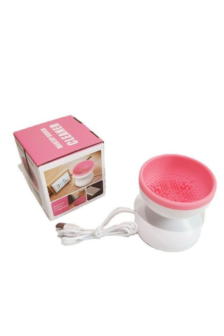 Electric Make-up Brush Cleaner – Automatic USB Charging Brush Cleaner with Silicone Holder - Image 2