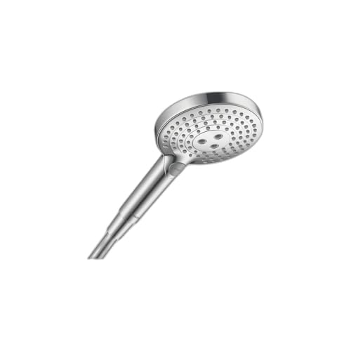 hansgrohe Raindance Select S Low Flow 5-inch Handheld Shower Head Modern 3 -Spray PowderRain, Rain, Whirl 26036001 - Image 1