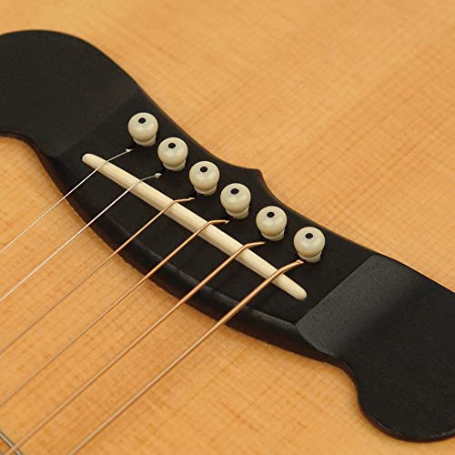 Planet Waves D'Addario Accessories Injected Molded Bridge Pins with End Pin, Set of 7, Ivory with Black Dot - Image 2