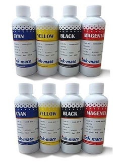 Generic 2 set of refillable inks for HP and Canon 4-color printer cartridges, 100 ml 