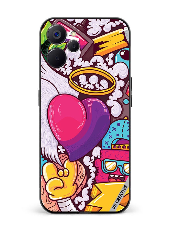 VR CREATIVE Protective Case Cover For Realme 10 5G Graphitti Design Multicolour - Image 1