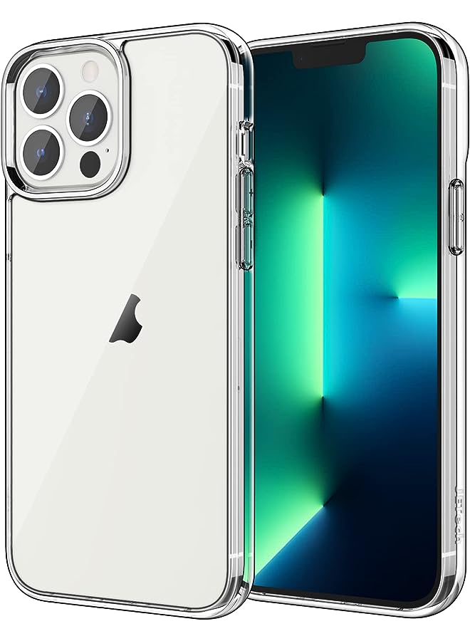 Jetech حافظة لجهاز آيفون 13 برو ماكس 6.7 بوصة، غلاف هاتف مضاد للصدمات غير مصفر، خلفية شفافة مضادة للخدش (شفاف) - Image 1