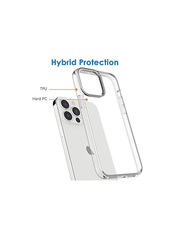 Jetech حافظة لجهاز آيفون 13 برو ماكس 6.7 بوصة، غلاف هاتف مضاد للصدمات غير مصفر، خلفية شفافة مضادة للخدش (شفاف) - Image 3