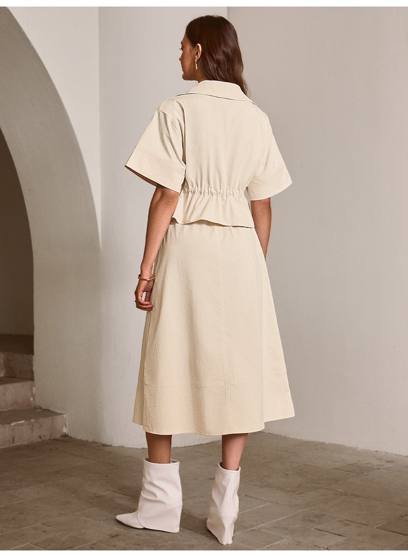 سيمبلي مجموعة ملابس قطعتين للمرأة - مطابقة أعلى وتنورة لمظهر أنيق - Image 3