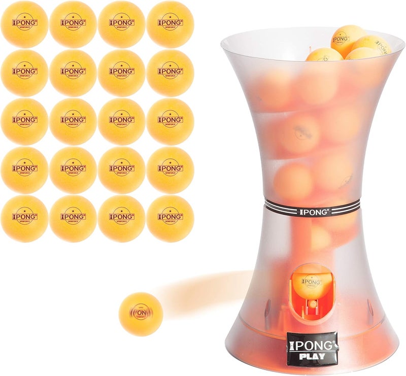 JOOLA iPong Play Table Tennis Trainer Robot with 20 ABS Training Balls, Orange - Image 1