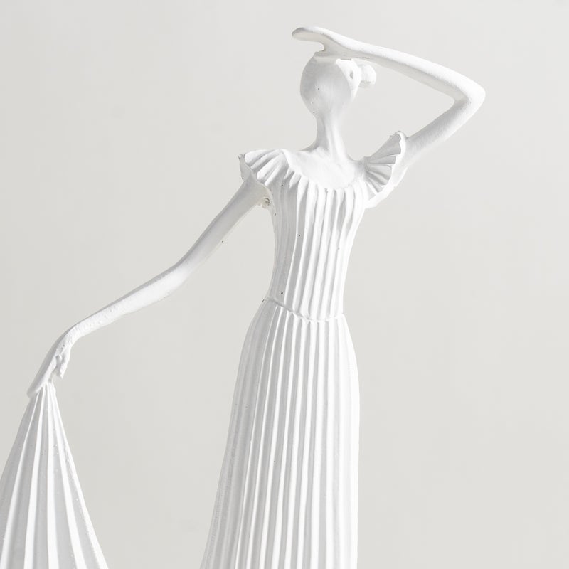 Homez Resin Lady Sculpture 21*9.5*57.5cm, white - Image 2