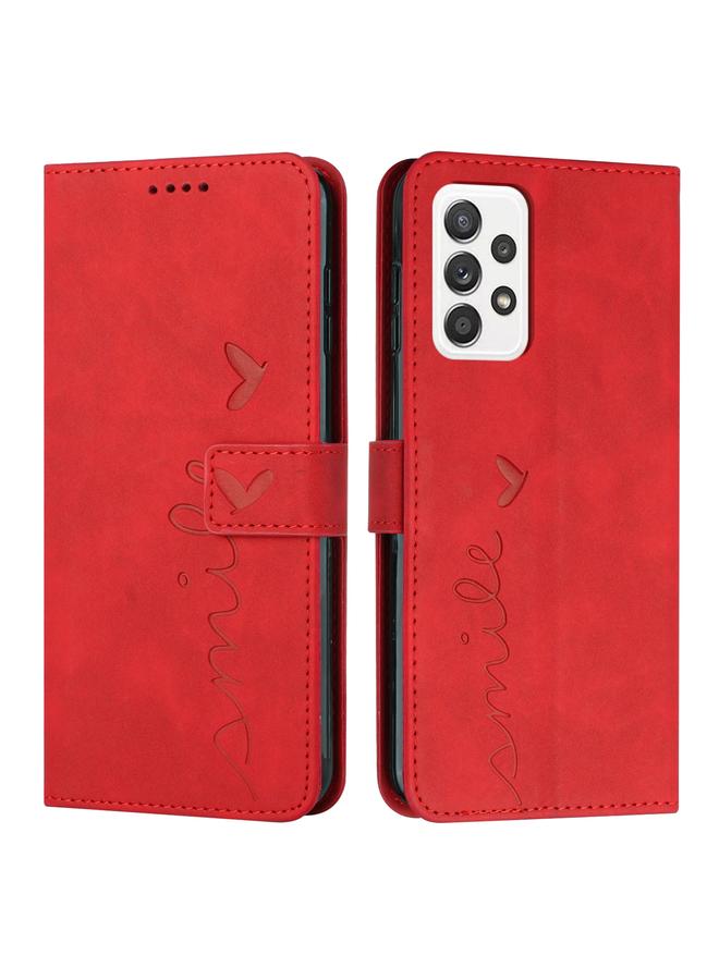 اس-توب جراب لهاتف Samsung Galaxy A32 4G مصنوع من الجلد بنمط قلب - Image 1