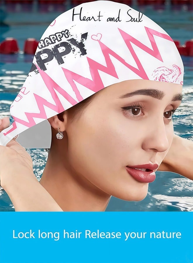 REVEX Men Women Swim Cap, Unisex Adult Swimming Caps Keep , Waterproof Bathing Cap for Swimming - Image 2
