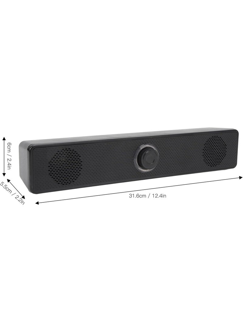 USB Wired Speaker Black-Stereo Sound-Plug and Play-Stylish Slim Design - Image 2