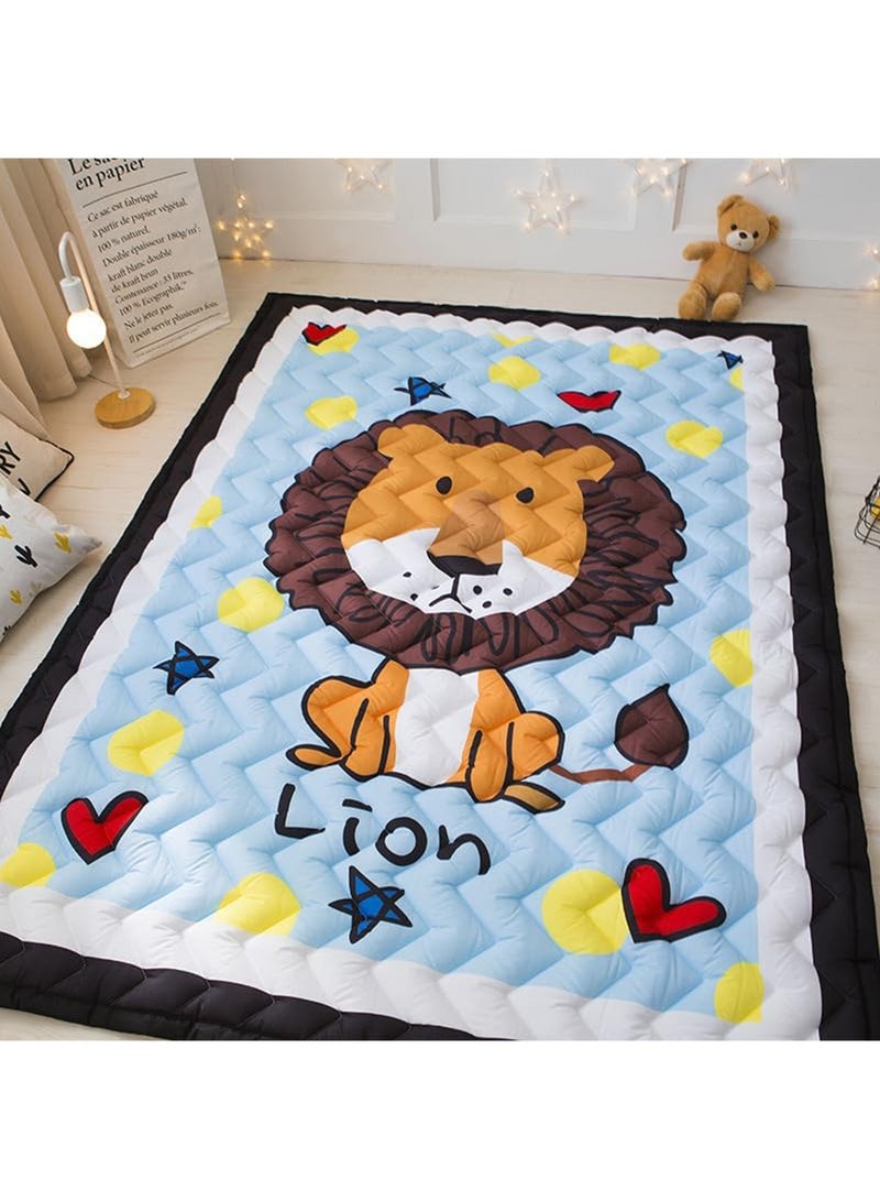 Soft Thick Baby Play Mat Washable Non-Slip Crawling Mat Skin-Friendly Cotton for Babies & Toddlers - Image 1