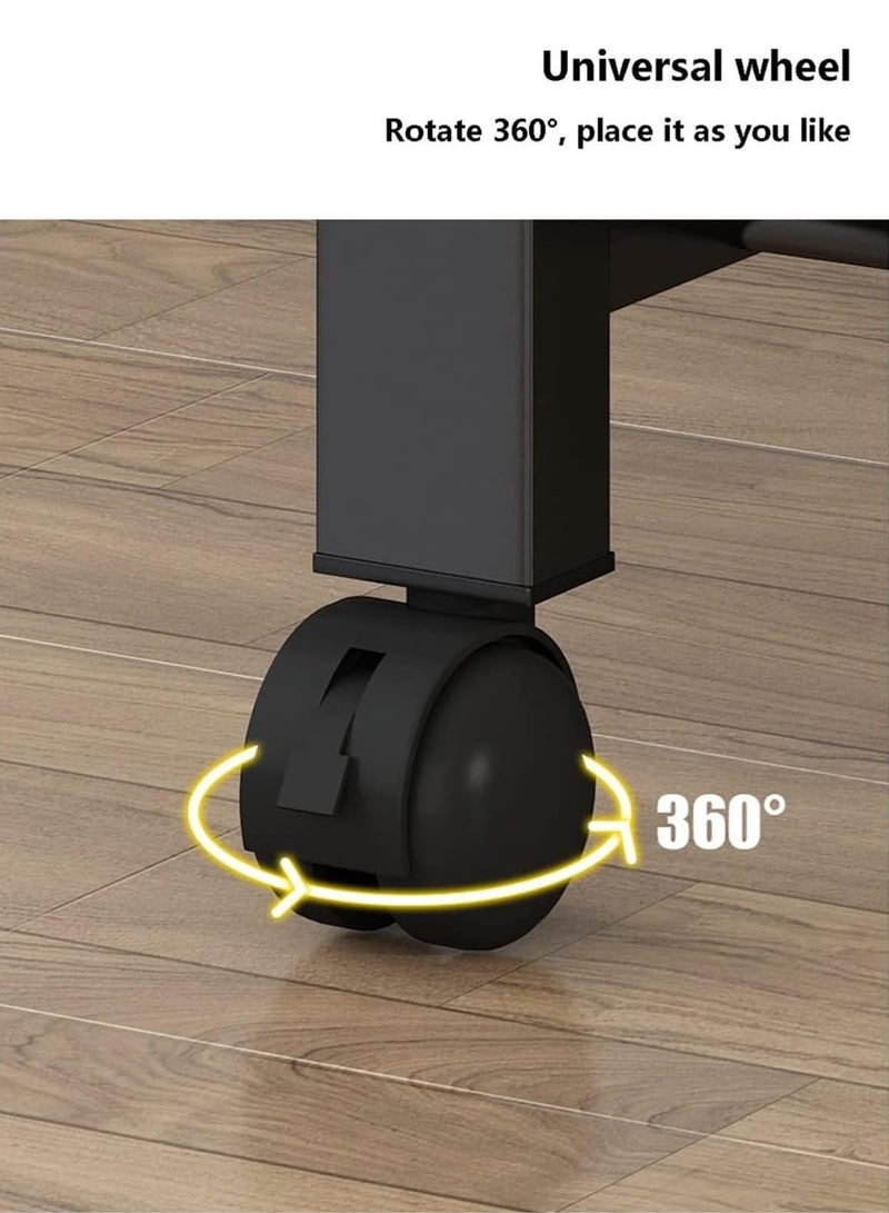 AGD Metal clothes organizer and rack, with wheels, and two shelves below for shoes and boxes, 110x57x150 cm - Image 3