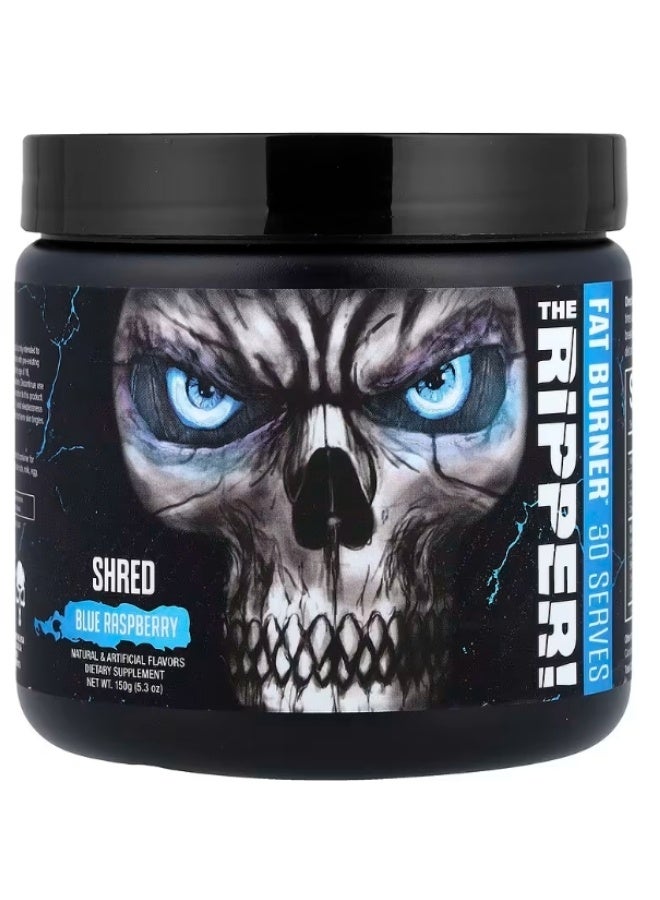 JNX Sports The Ripper! Fat Burner & Weight Loss Supplement - Blue Raspberry - 30 Servings - Fast Acting Thermogenic Energy Powder - Full Strength Appetite Control & Metabolism Support - Image 1