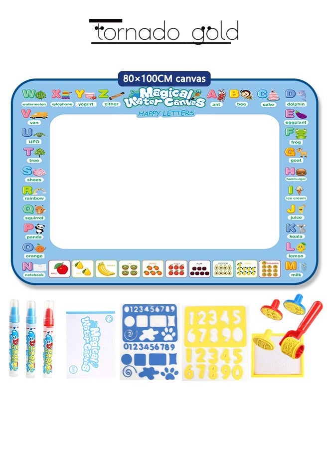 tornado gold Large Magic Water Canvas Water Magic Learning Blanket Water Writing Cloth Children's Drawing Super Size Clean Water Repeated Graffiti Water Painting Blanket - Image 1