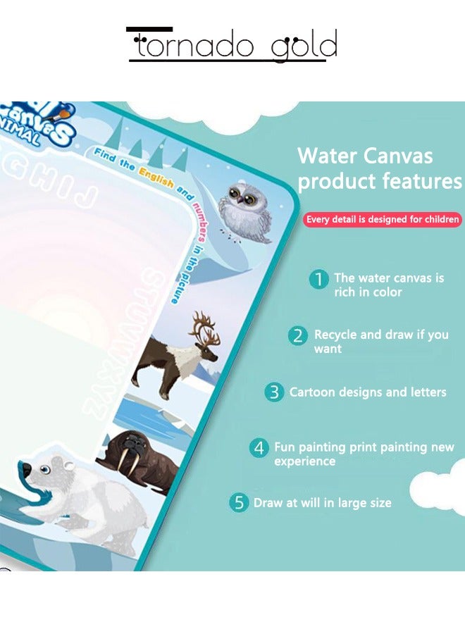 tornado gold Large Magic Water Canvas Water Magic Learning Blanket Water Writing Cloth Children's Drawing Super Size Clean Water Repeated Graffiti Water Painting Blanket - Image 2