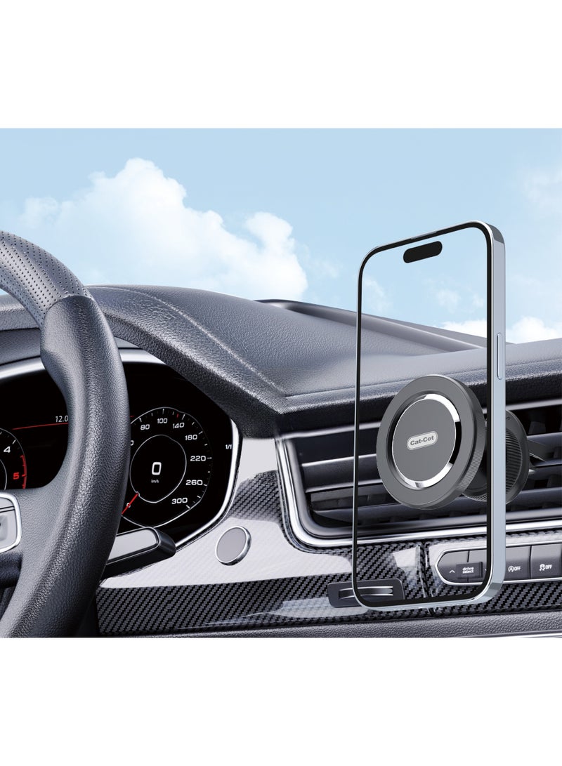 Cat - Cot حامل هاتف السيارة المغناطيسي Cat-Cot للتهوية مع قاعدة قابلة للسحب، دوران 360° وقبضة مغناطيسية قوية – حامل موبايل عالمي مدمج | CT-29 - Image 2