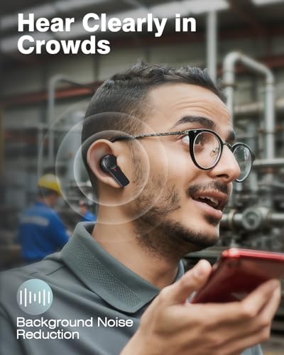 Qozybuds Bluetooth 5.4 Jobsite Earbuds, 29dB SNR Hearing Protection, 70Hours Playtime, ENC Ear Protection, IPX6 Waterproof, True Wireless Earplugs for Work with 12pcs Ear Buds - Image 4