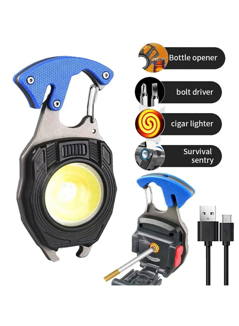 Electronic Lighter with Multi-LED Flashlight, Bottle Opener, Magnet, and More W - Image 1