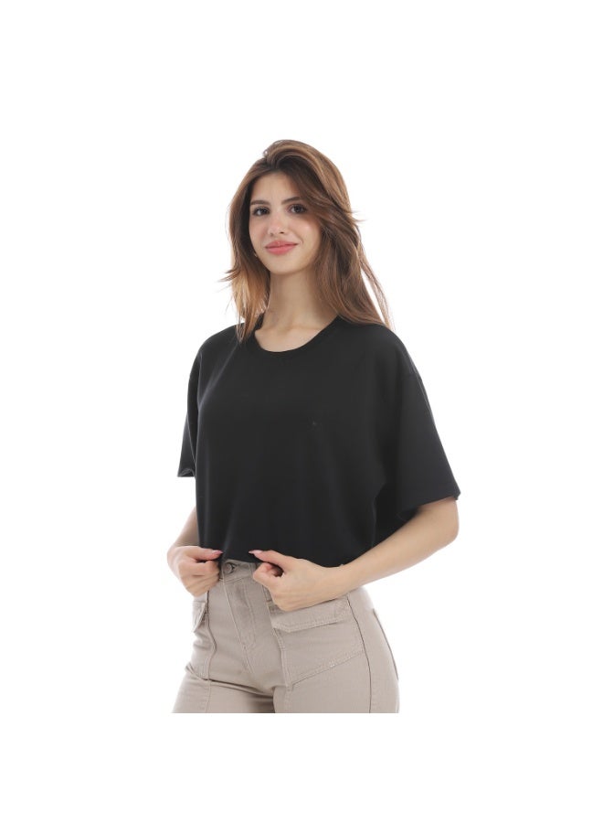 Cocktail 8714-croped top-black - Image 2