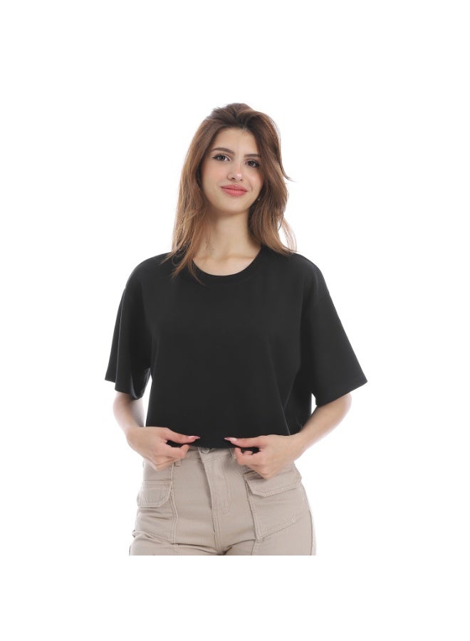 Cocktail 8714-croped top-black - Image 1