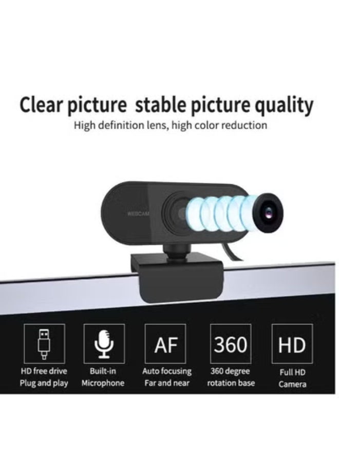 Camera 1080P HD Computer HD USB Camera Built In Microphone USB Network Camera Web Camera For Work With Microphone Tripod - Image 3